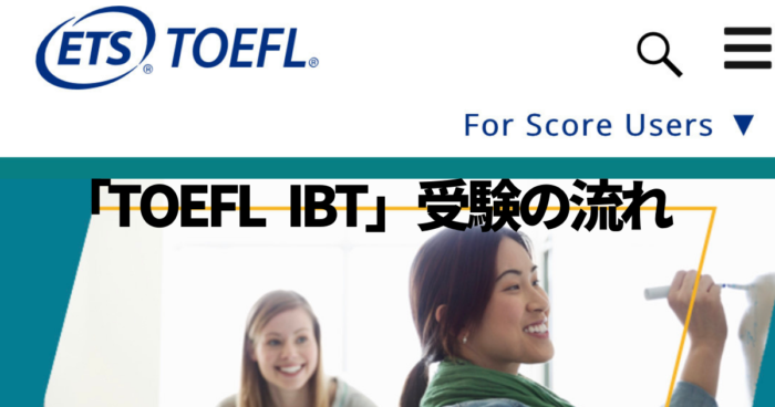 「TOEFL IBT」受験の流れ